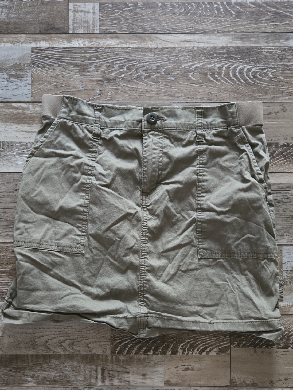 Lee Olive Green Cargo Mini Skirt